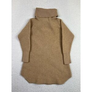 Wilfred Free Sweater Womens Large Brown Merino Wool Ribbed Turtleneck Tunic Knit